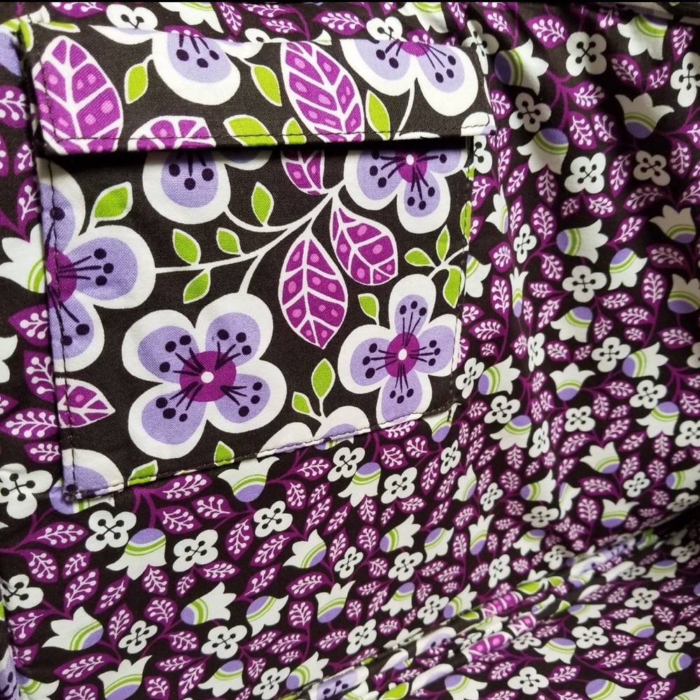 Vera Bradley Plum Petals Quilted Zip Laptop Sleeve Protective Cover Retired Rare - Picture 7 of 8
